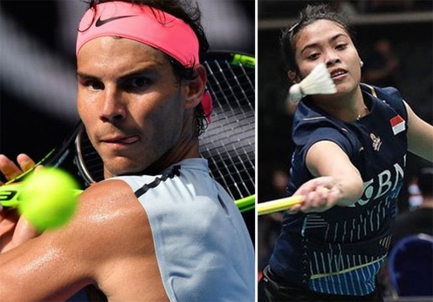 Foto Langka Gregoria Mariska Bareng Rafael Nadal